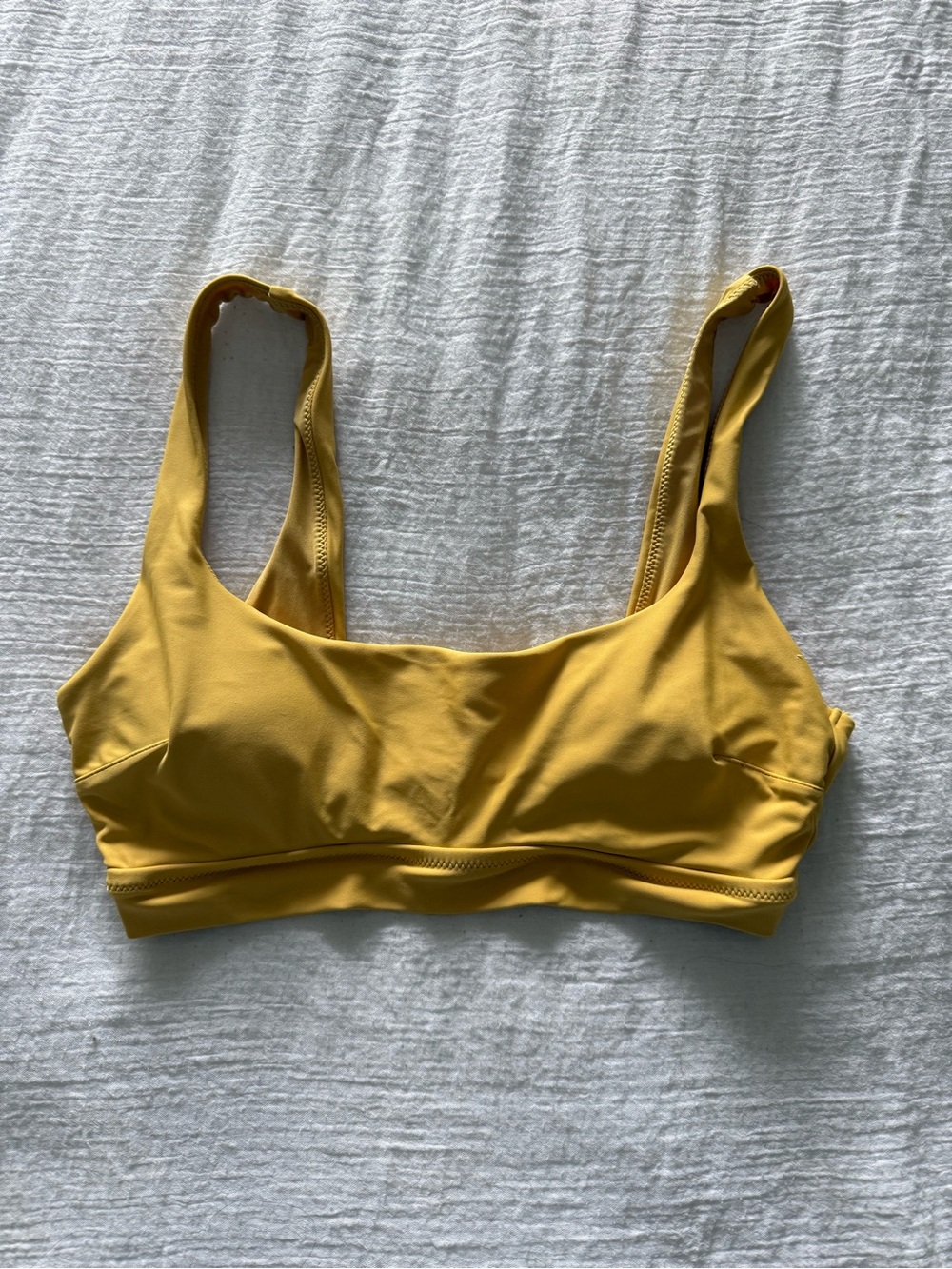 aerie Mustard Yellow Scoop Neck Bikini Top